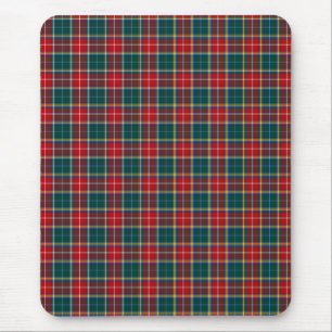 Röd klanBaxter Tartan och grön pläd för skog Musmatta