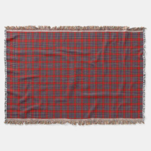 Röd klanMacFarlane Tartan och blåttskottpläd Filt