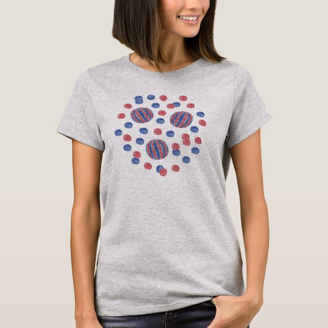 Röd klänning för blåttbolltank t shirt (Framsida)