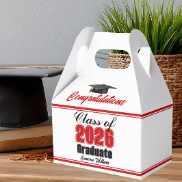 Röd klass 2026 anpassad examensfest presentaskar
