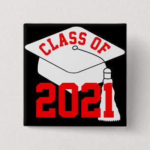 Röd klass för 2024 Grad Cap Knapp