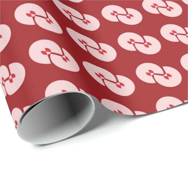 Röd klassisk förpackning papper för tillfällen presentpapper (Rullad Hörn)