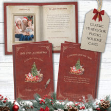Röd klassisk saga jul familjefoto