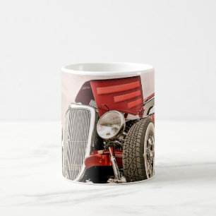 Röd Klassisk Samlarbil Kaffe Kopp Mugg