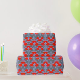 Röd klocka presentpapper