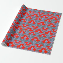 Röd klocka presentpapper