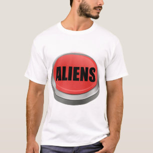 Röd knapp - Utomjordingar T Shirt