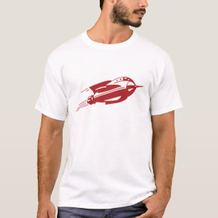 Röd knubbig skjorta för klassiker t-shirt