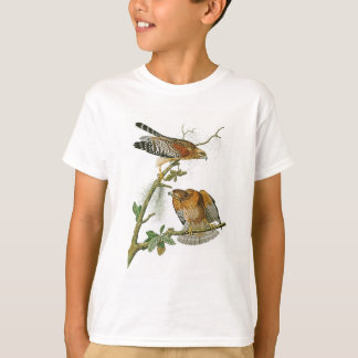 Röd-knuffade hökJohn Audubon fåglar av Amerika T-shirt