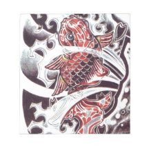 Röd Koi-tatueringdesign
