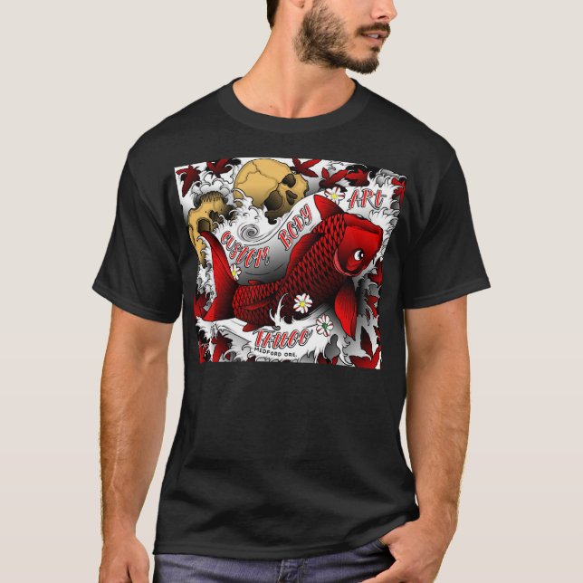 röd koi tee (Framsida)