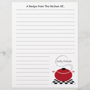 Röd kokning från köket... Letterhead
