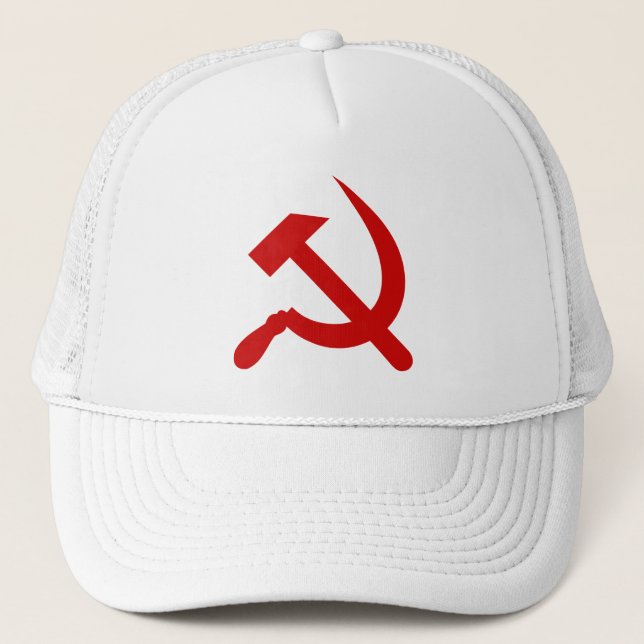 Röd kommunism bultar och skäran keps (Framsida)