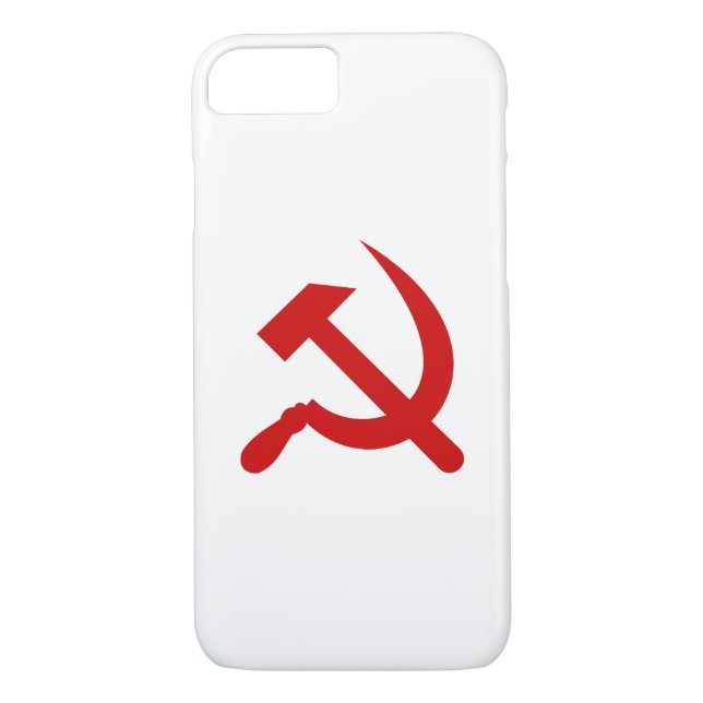 Röd kommunism bultar och skärasymbolet Case-Mate iPhone skal (Baksida)