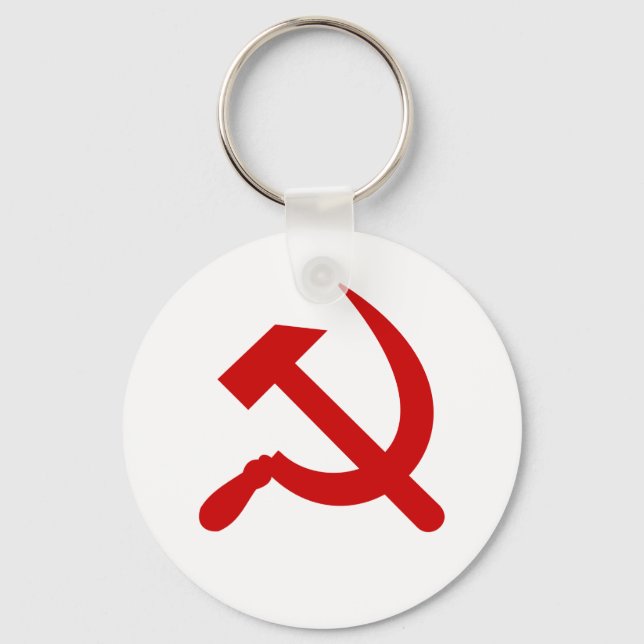 Röd kommunism hämmar och avskyr nyckelring (Framsida)