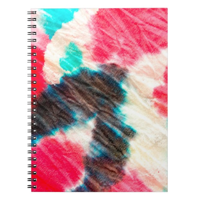 Röd konstnärlig smutsig. Shibori-mönster. Sommarpe Anteckningsbok (Framsidan)