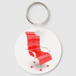 Röd kontorsstol Keychain Nyckelring