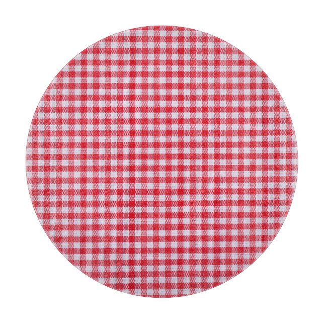 Röd kontroll av tabellecloth Close-Up. (Framsidan)