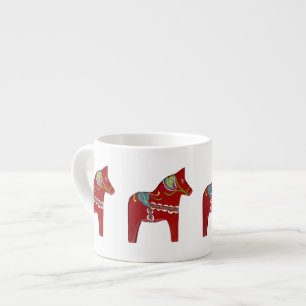 Röd kopp för Dala hästespresso Espressomugg