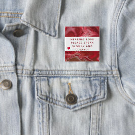 Röd koppar Abstrakt Hjärtledningsförlust 2 tum Knapp