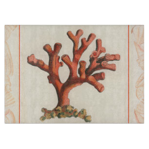 Röd korall med Conch Snäcka Gräns