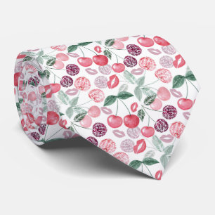 Röd körsbärsberry frukt stilfull slips