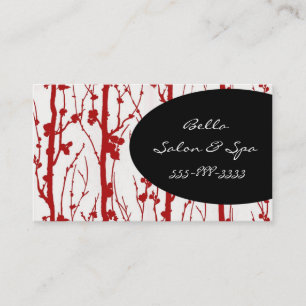 röd körsbärsröd blommar visitkort