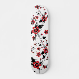Röd körsbärsröd blommarSakura design Skateboard Bräda 21,5 Cm