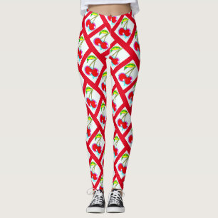 Röd körsbärvit Thunder_Cove Leggings