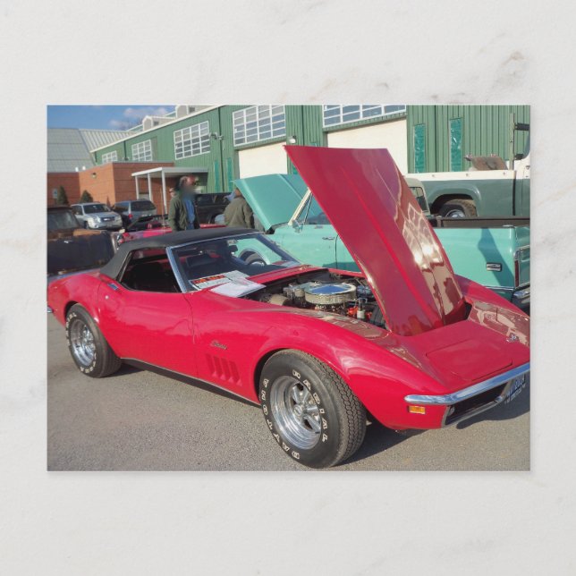 Röd korvett, 1 vykort (Framsida)