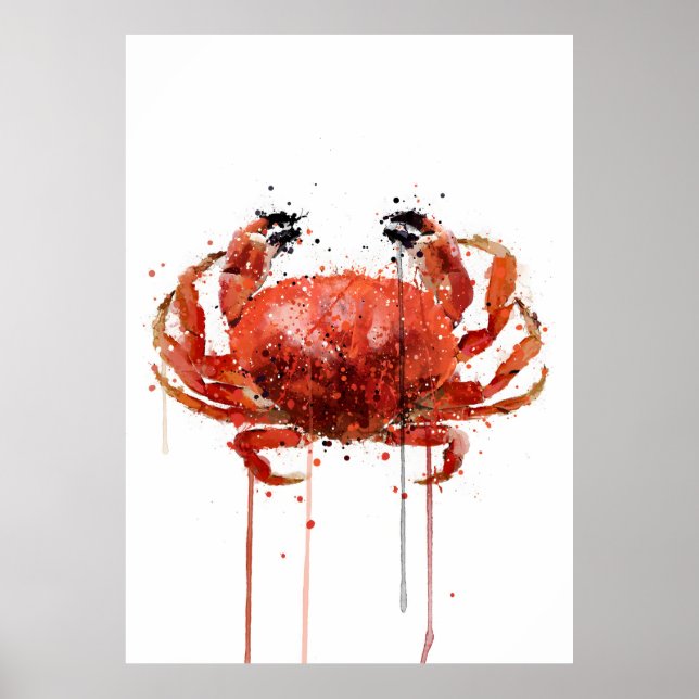 Röd krabba poster (Framsidan)