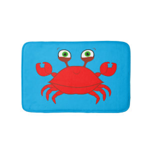 Röd krabbabadmatta badrumsmatta