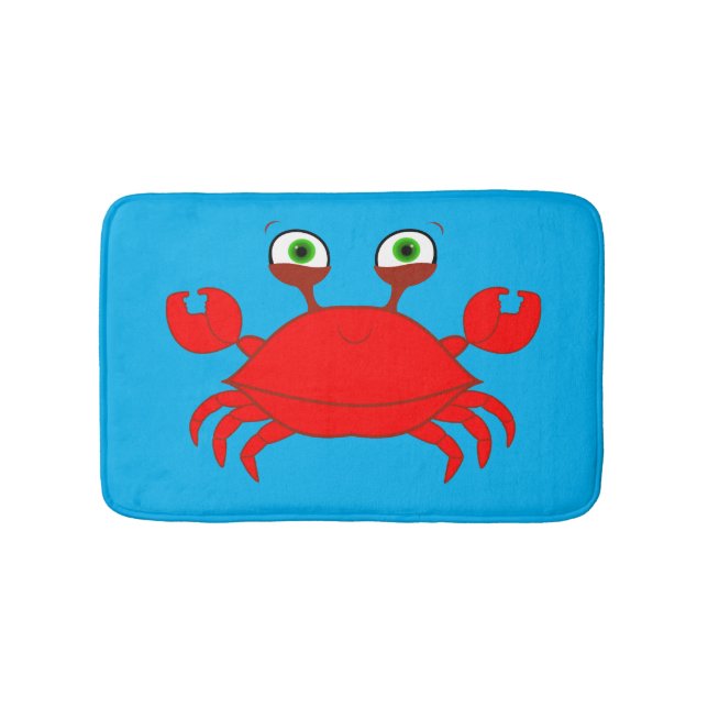 Röd krabbabadmatta badrumsmatta (Framsidan)