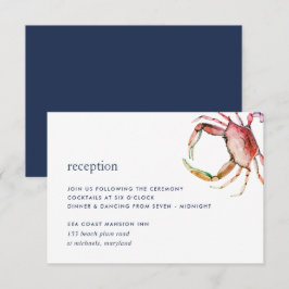 Röd krabbmottagningskort inbjudningar