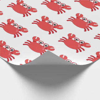 Röd krabbpappersinslagning presentpapper