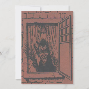 Röd Krampus Fönsterbrytare