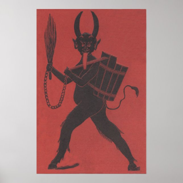 Röd Krampus Korg Växel Kedja Tunga Poster (Framsidan)
