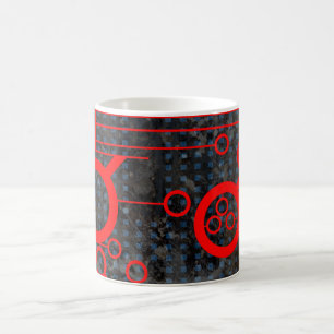 Röd krets kaffemugg