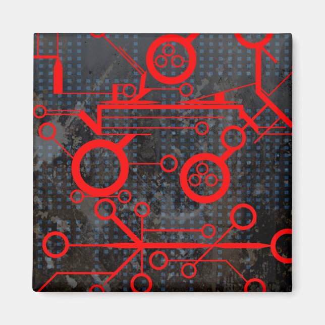 Röd krets magnet (Framsidan)