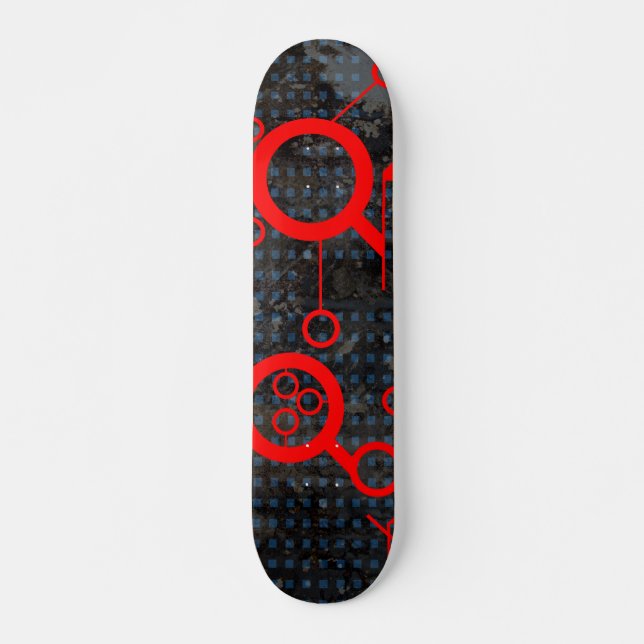 Röd krets mini skateboard bräda 18,5 cm (Framsida)