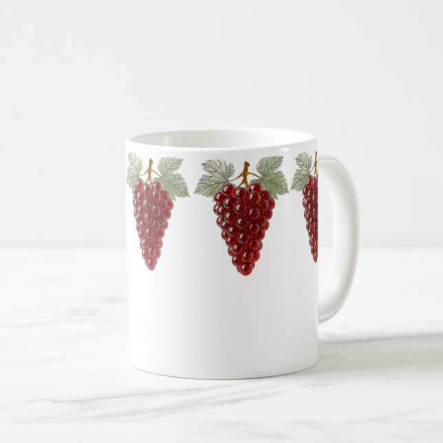 Röd kristalldruva kaffemugg (Framsida höger)