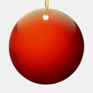 Röd kristallkula julgransprydnad keramik