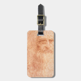 Röd krita för Leonardo Da Vinci självporträtt Bagagebricka