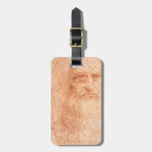 Röd krita för Leonardo Da Vinci självporträtt Bagagebricka