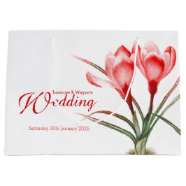 Röd krockkudda vattenfärgsdel bröllop-presentsäck