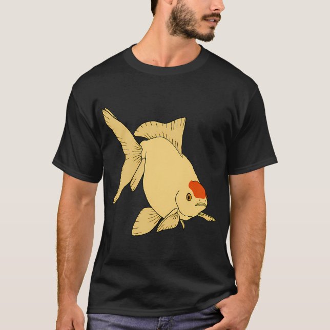 Röd kronad guldfisk t shirt (Framsida)