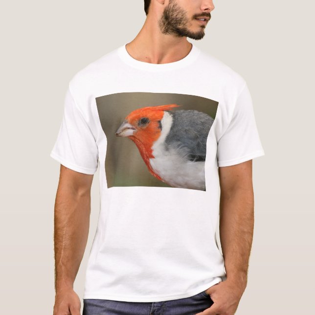 Röd krönad kardinal t shirt (Framsida)
