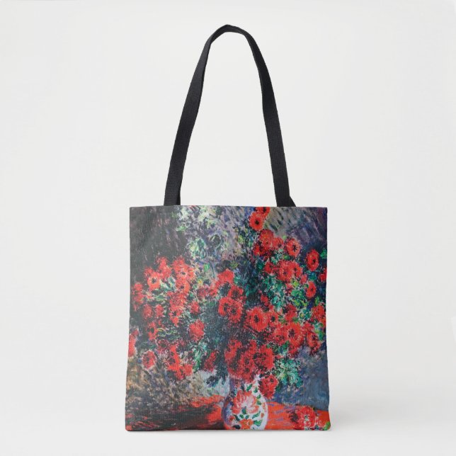 Röd Krysantemum, Monet Tygkasse (Framsida)