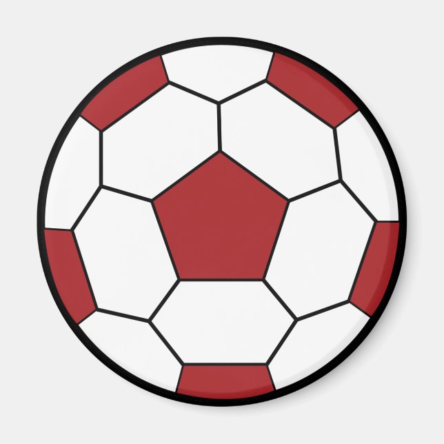 Röd kula, bågmagnet magnet (Framsidan)