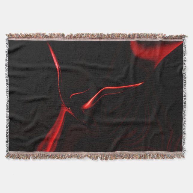 Röd kurvor eller undulering i mörkröd bakgrund filt (Framsidan)